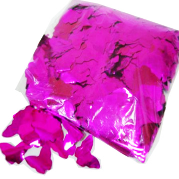Металлизированное конфетти: бабочки - розовый