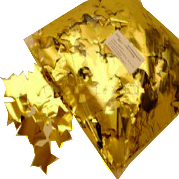 Металлизированное конфетти: звездочки - золото