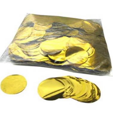 Металлизированное конфетти: круглое - золото