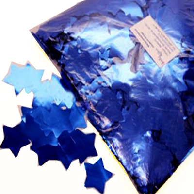 Металлизированное конфетти: звездочки - синие