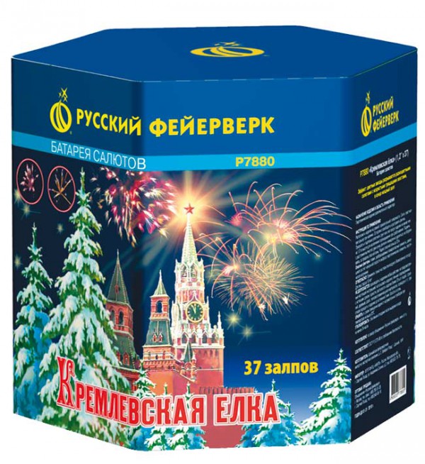 Фейерверк - батарея салютов Кремлевская елка