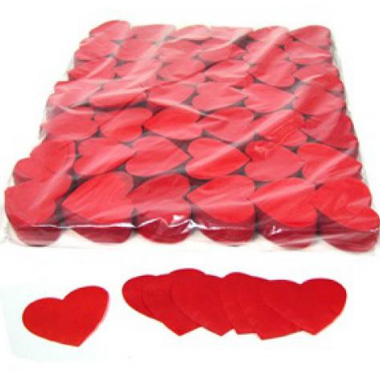 Бумажное конфетти  - сердечки красного цвета