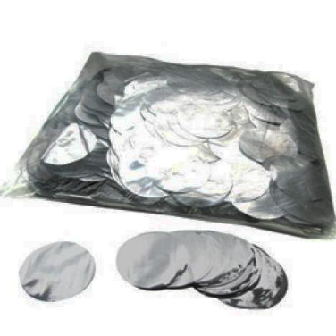 Металлизированное конфетти: круглое - серебро