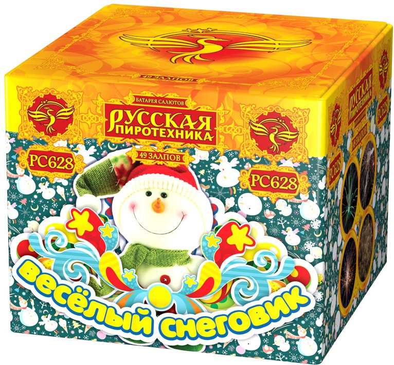 Фейерверк - батарея салютов Веселый снеговик
