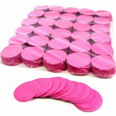 Бумажное конфетти  - розовое круглое